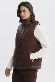 Chaqueta Mujer Slim Café Claro