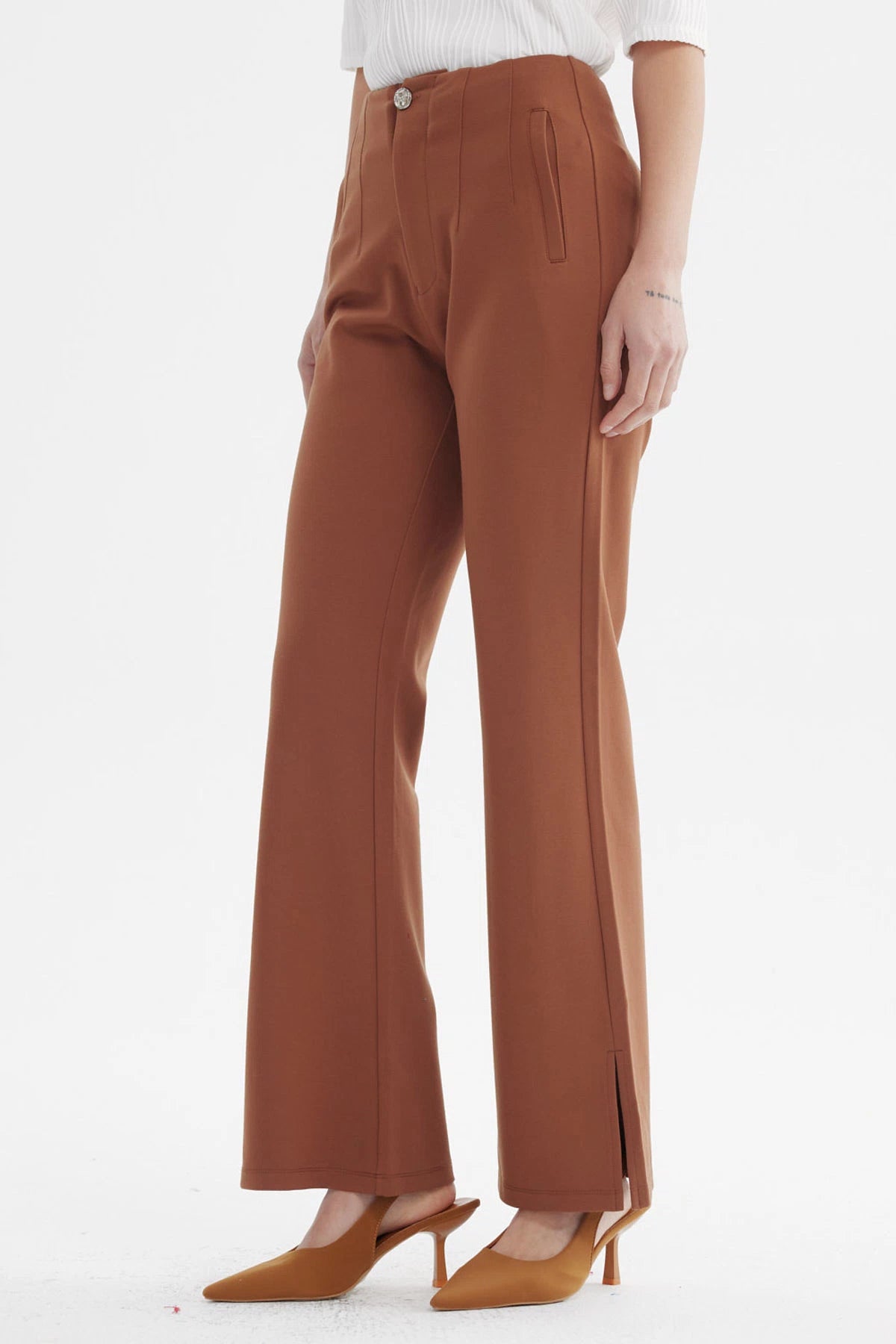 Pantalón Mujer Punto Roma Café