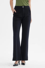 Pantalón Mujer Punto Roma Negro