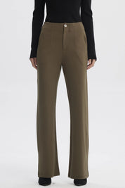 Pantalón Mujer Punto Roma Verde Musgo