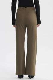 Pantalón Mujer Punto Roma Verde Musgo