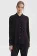 Blusa Mujer Abotonada Lisa Negro