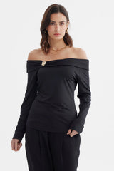 Polera Mujer Bardot Negro
