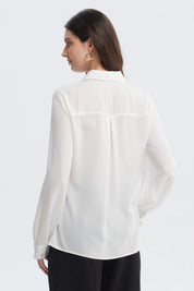 Blusa Mujer Pinzas Delanteras Crudo
