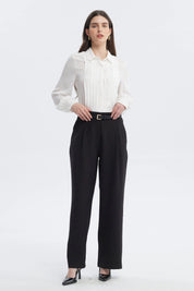 Blusa Mujer Pinzas Delanteras Crudo