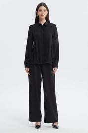 Blusa Mujer Pinzas Delanteras Negro