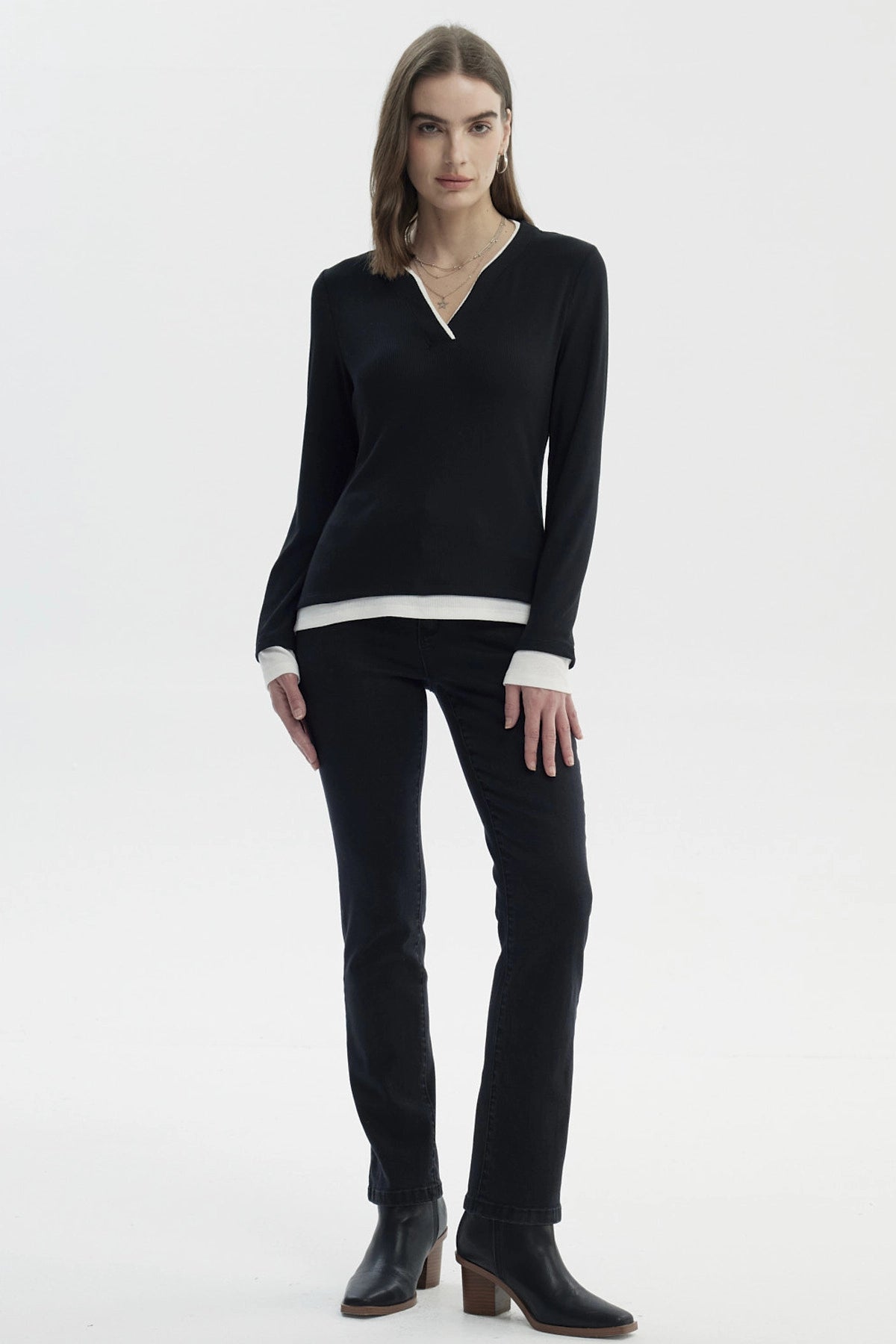 Polera Mujer Slim Negro