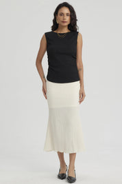 Polera Mujer Recogido Abertura Negro