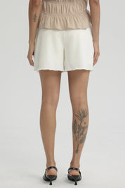 Short Mujer Pretina Elasticada Crema