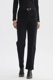 Pantalón Mujer Cotelé Calce Slim Negro