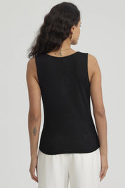 Polera Mujer Cuello Drapeado Negro