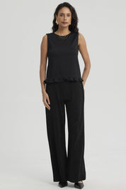 Polera Mujer Basta Con Vuelos Negro