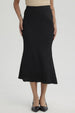 Falda Mujer Larga Pretina Elasticada con Textura Negro