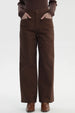Pantalón Mujer Calce Recto Café