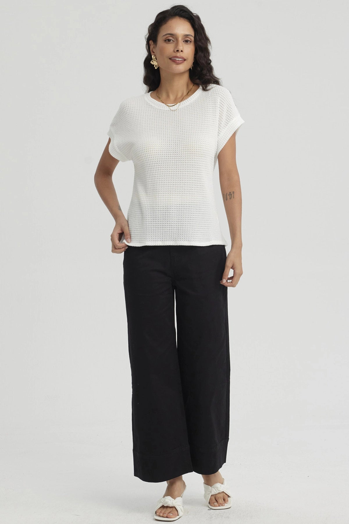 Polera Mujer Textura Crudo