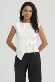 Polera Mujer Con Bote Escote Cruz Crudo