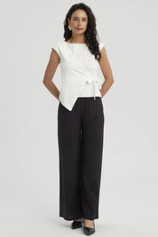 Polera Mujer Con Bote Escote Cruz Crudo