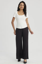 Polera Mujer Lisa Rib Crudo