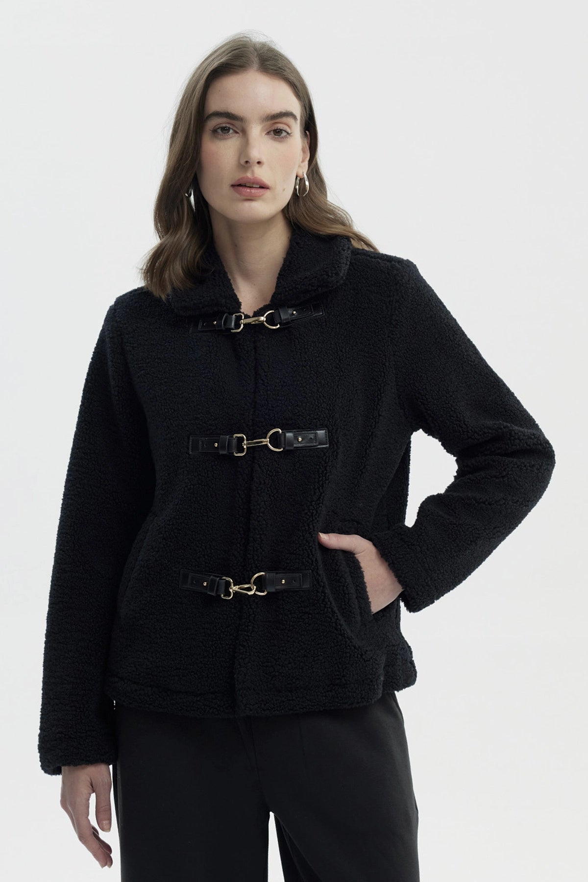 Polar Mujer Tipo Chaqueta Negro