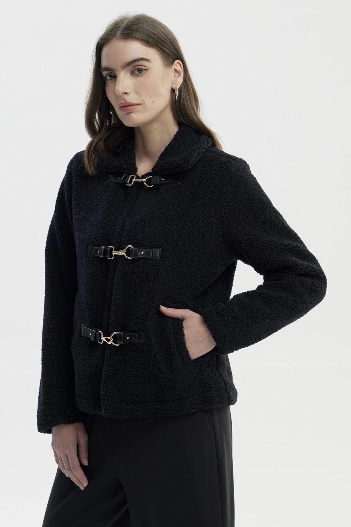 Polar Mujer Tipo Chaqueta Negro