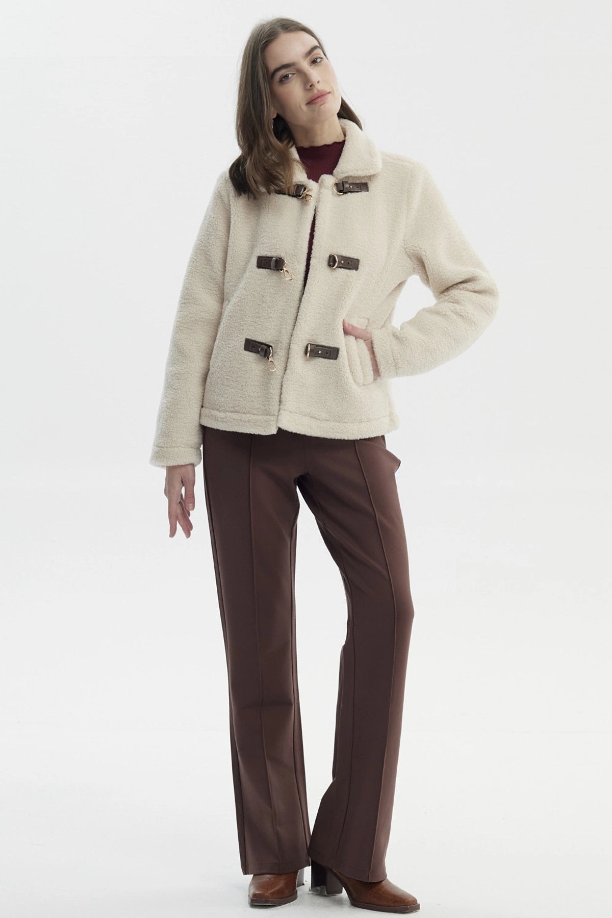 Polar Mujer Tipo Chaqueta Beige