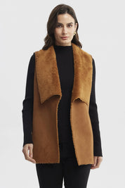 Polar Mujer Corto Antelina Solapa Ancha Camel
