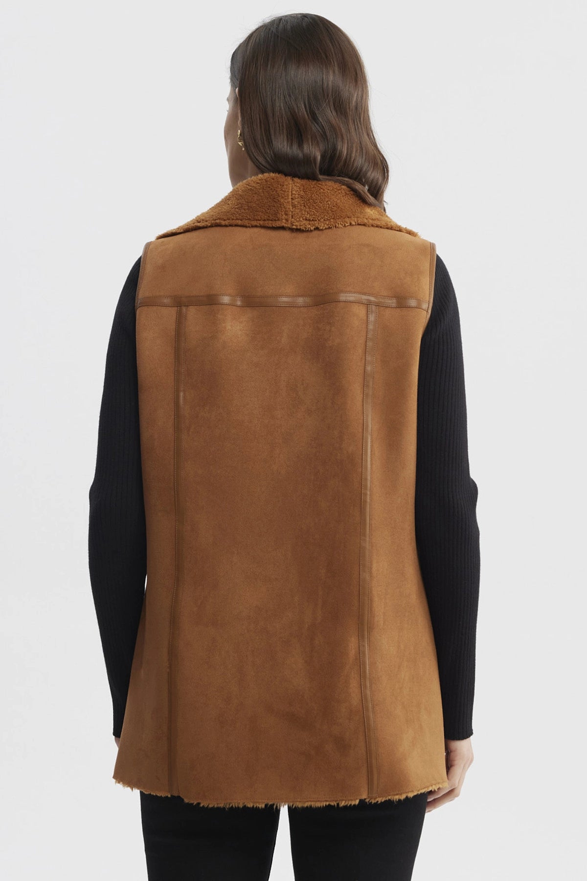Polar Mujer Corto Antelina Solapa Ancha Camel