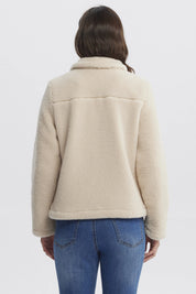 Polar Mujer Tipo Chaqueta Cuello Alto Beige