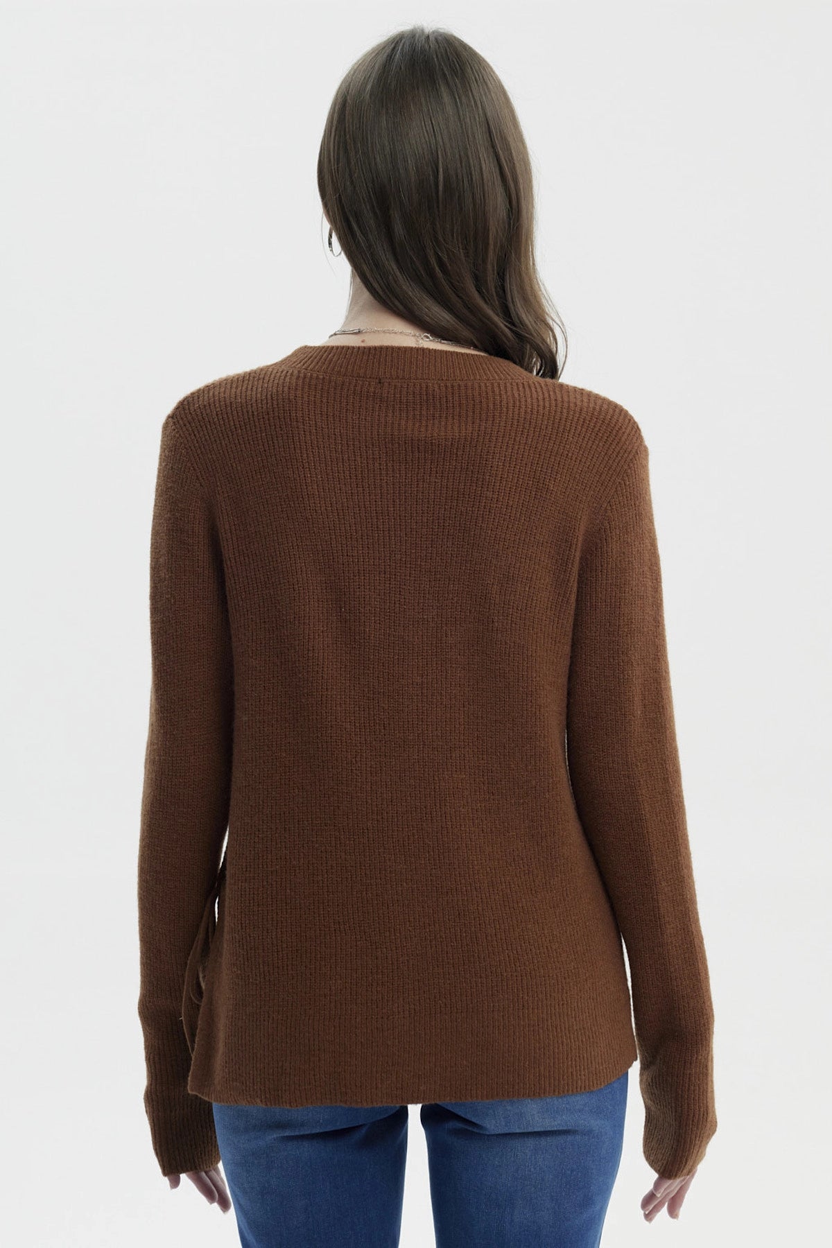 Sweater Mujer Slim Camel Oscuro