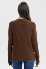 Sweater Mujer Slim Camel Oscuro
