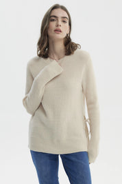 Sweater Mujer Slim Beige