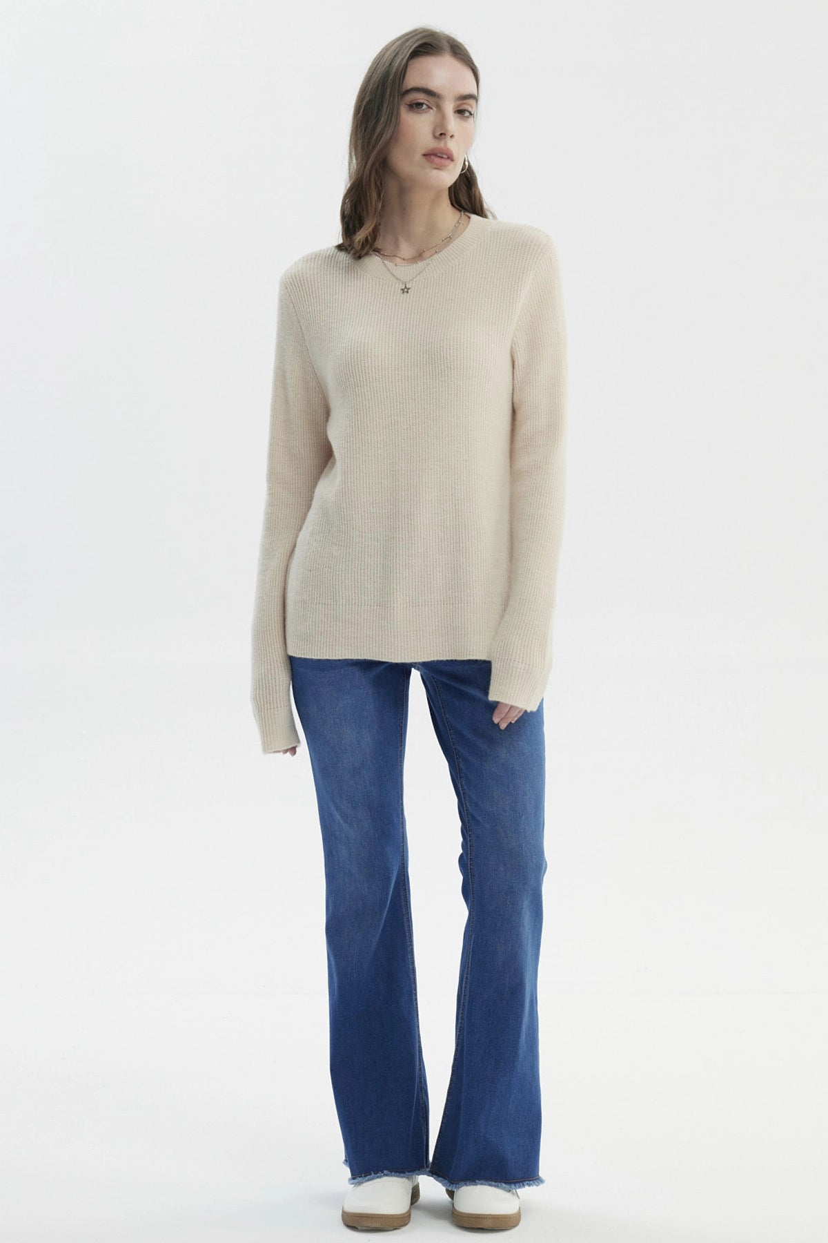 Sweater Mujer Slim Beige
