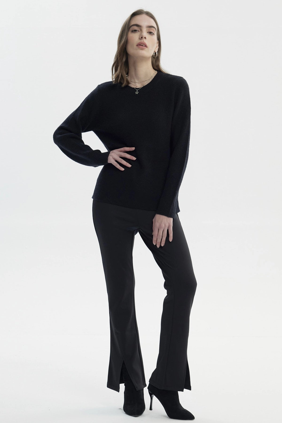 Sweater Mujer Slim Negro
