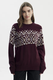 Sweater Mujer Slim Cuello Alto Rojo