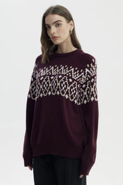 Sweater Mujer Slim Cuello Alto Rojo
