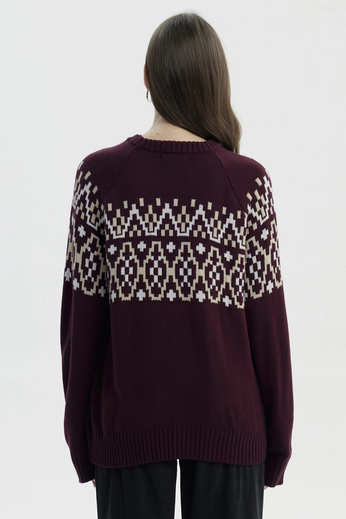 Sweater Mujer Slim Cuello Alto Rojo