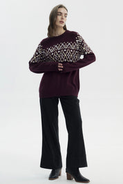 Sweater Mujer Slim Cuello Alto Rojo