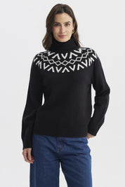 Sweater Mujer Ajustado Negro