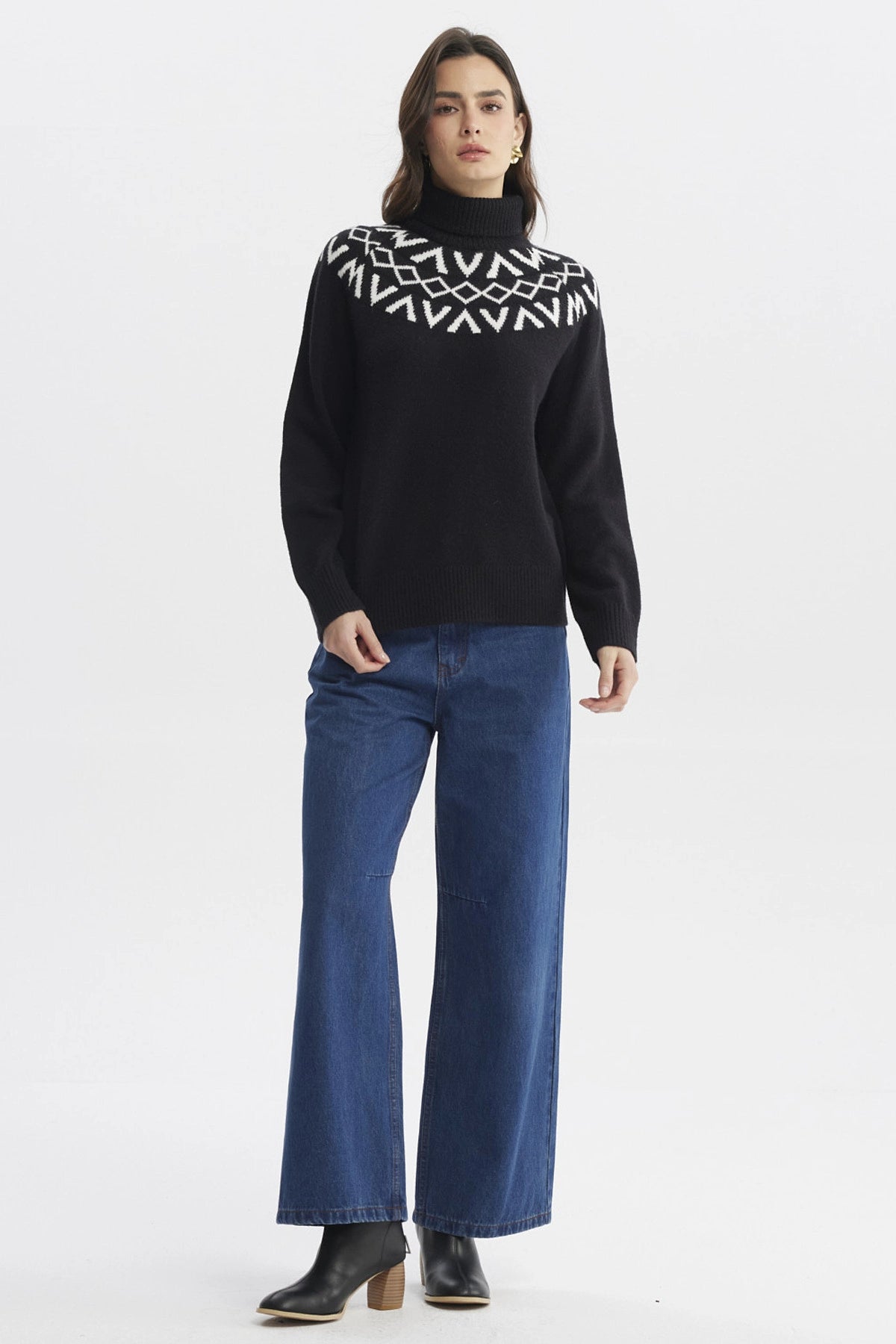 Sweater Mujer Ajustado Negro