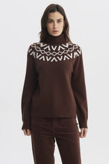 Sweater Mujer Ajustado Café