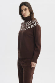 Sweater Mujer Ajustado Café
