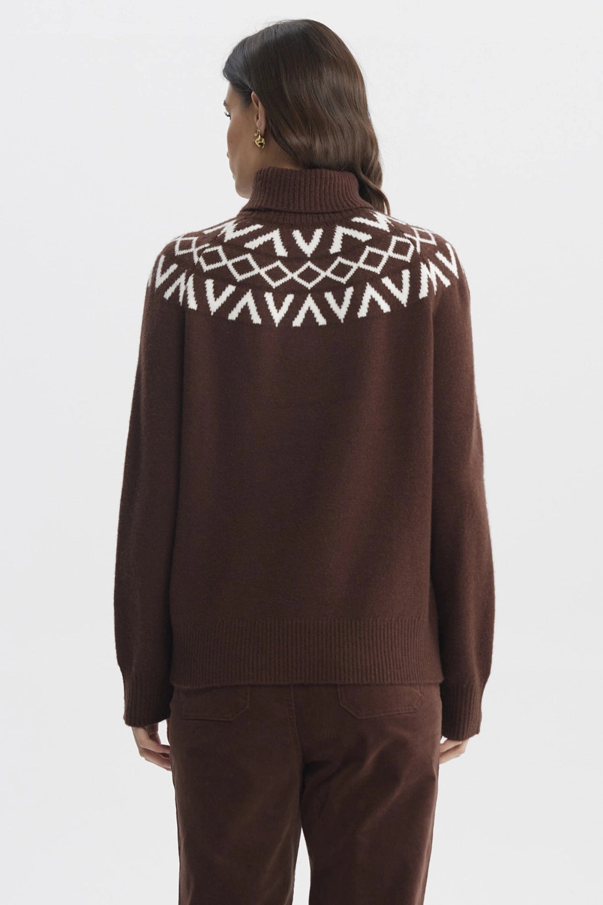 Sweater Mujer Ajustado Café