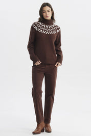 Sweater Mujer Ajustado Café