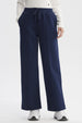Pantalón Buzo Mujer Wide Leg Azul