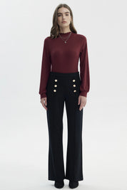 Pantalón Mujer Flare Negro