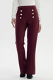 Pantalón Mujer Flare Burdeo