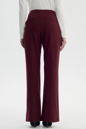 Pantalón Mujer Flare Burdeo