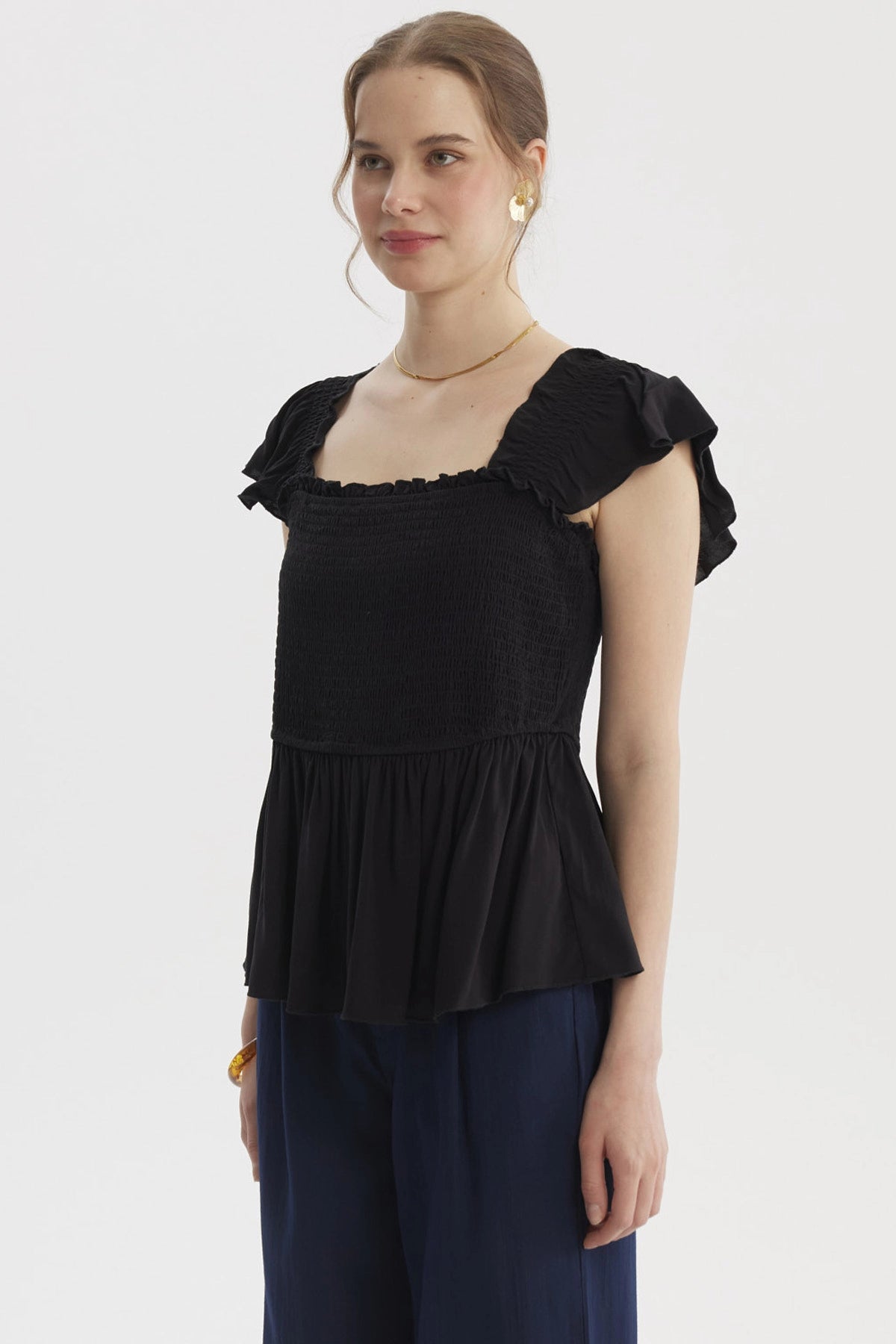 Blusa Mujer Ajustada Negro