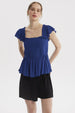 Blusa Mujer Ajustada Azul Claro