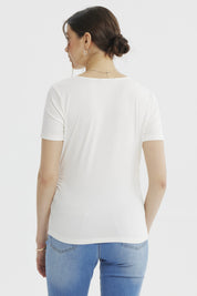 Polera Mujer Ajustado Crudo